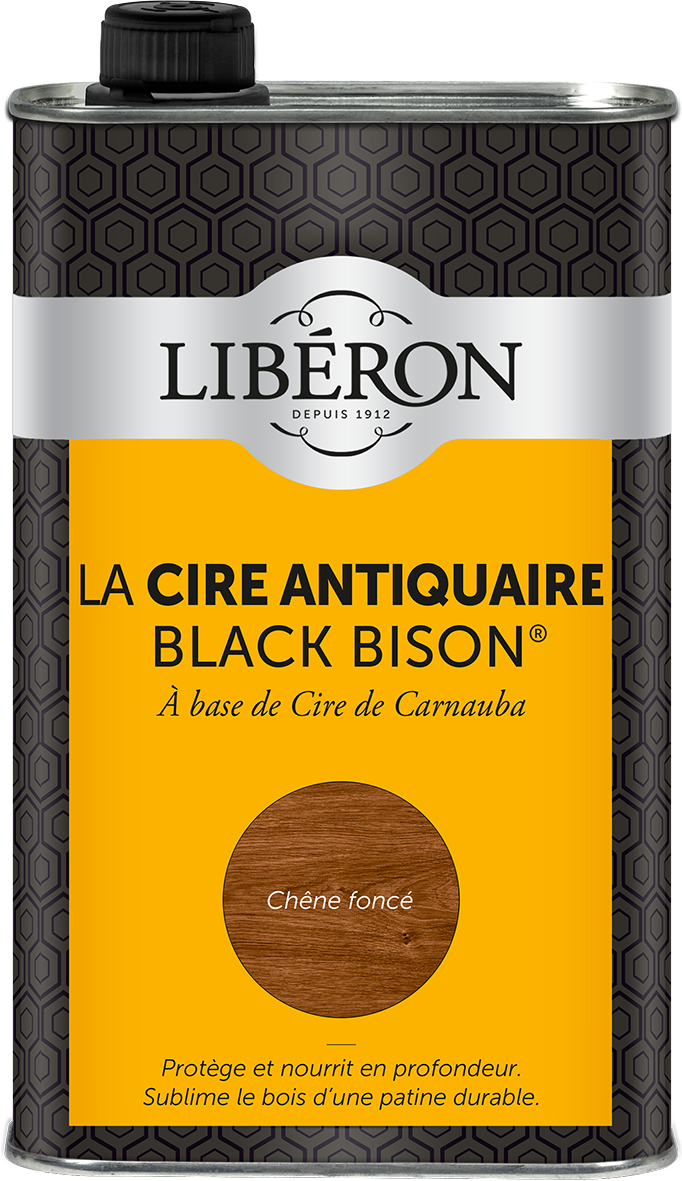 Cire antiquaire « black bison » liquide 1L - Chêne foncé - LIBERON